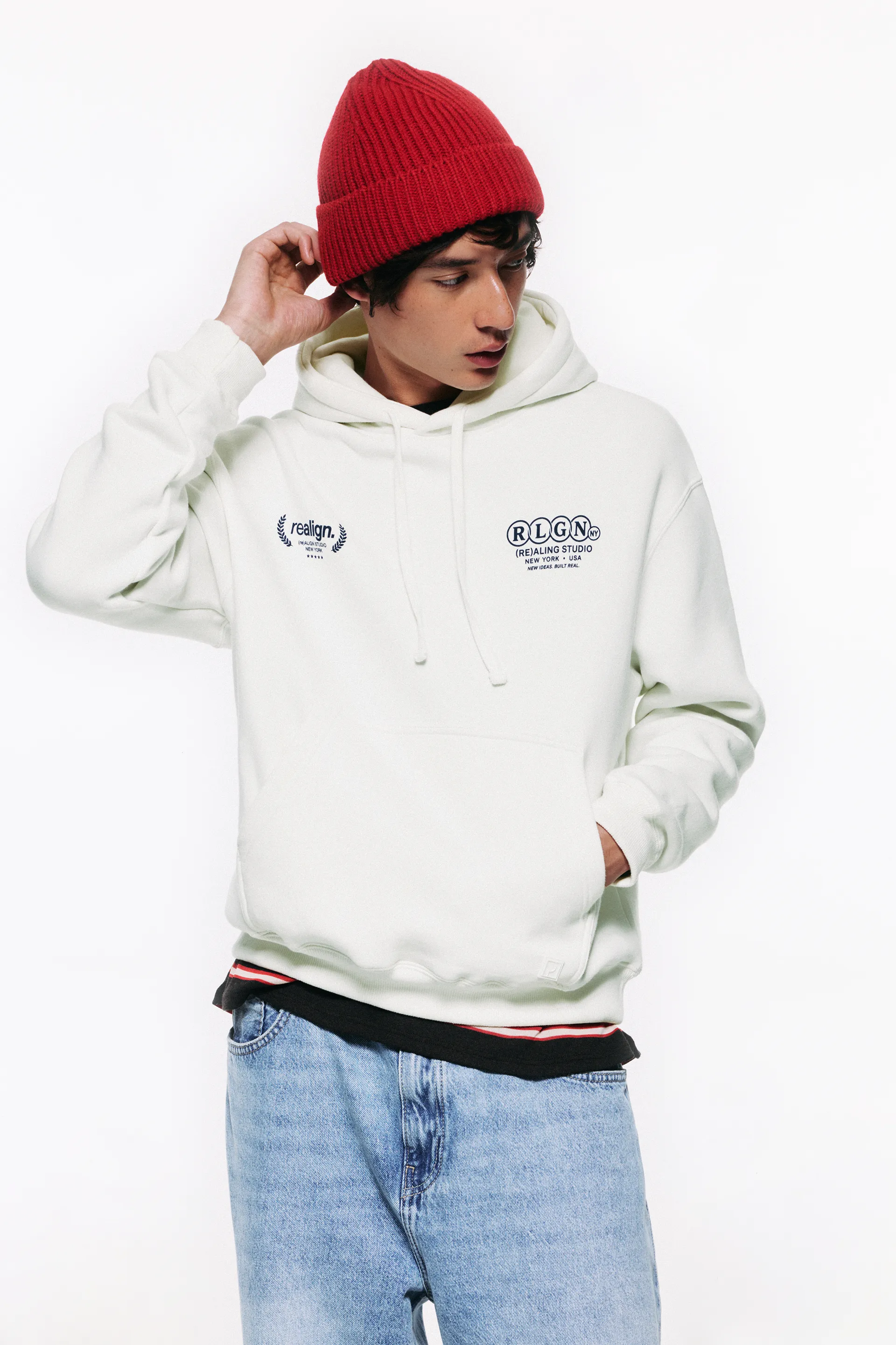 Hoodie Graphique Contrasté