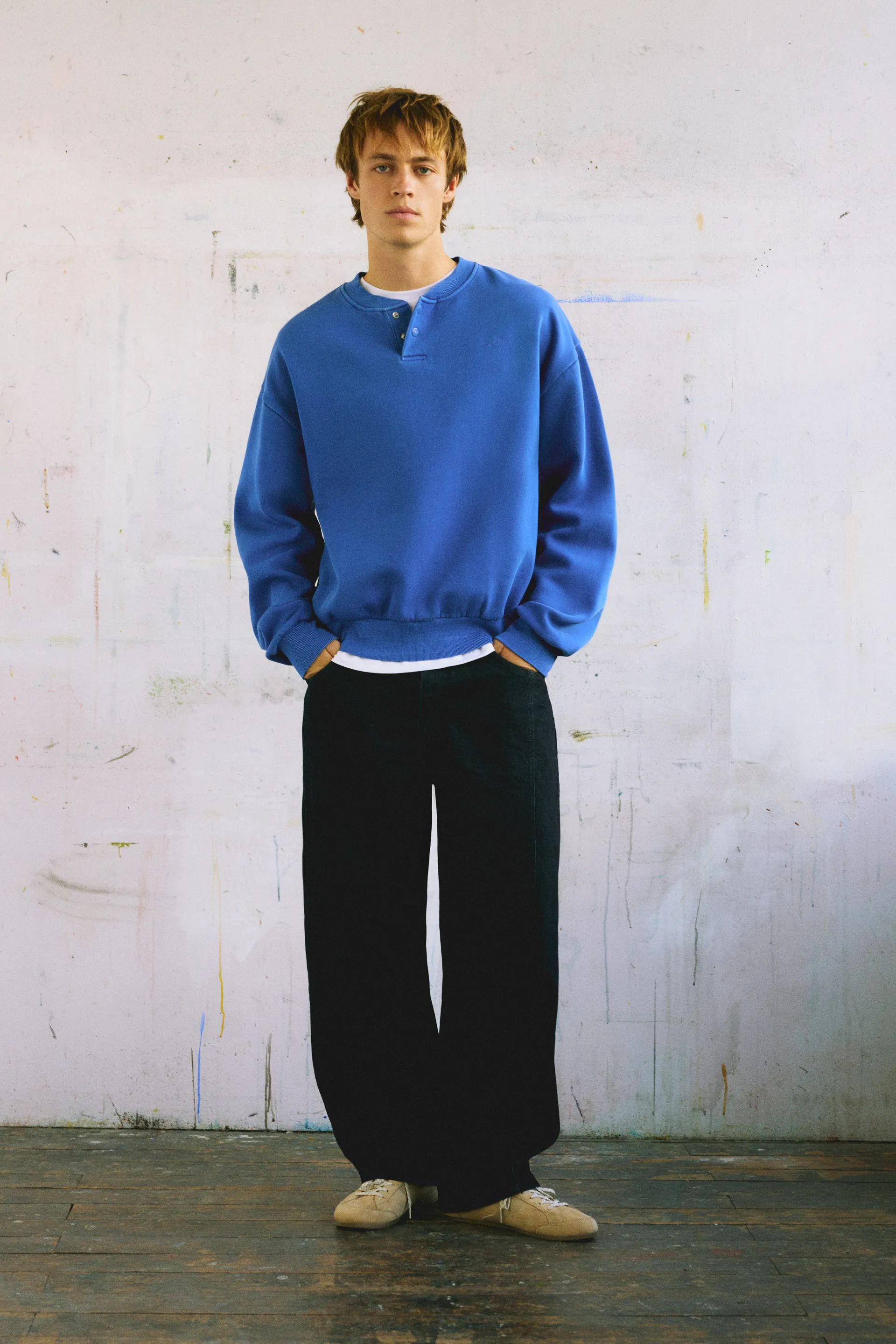 Sweat Henley Boutonné