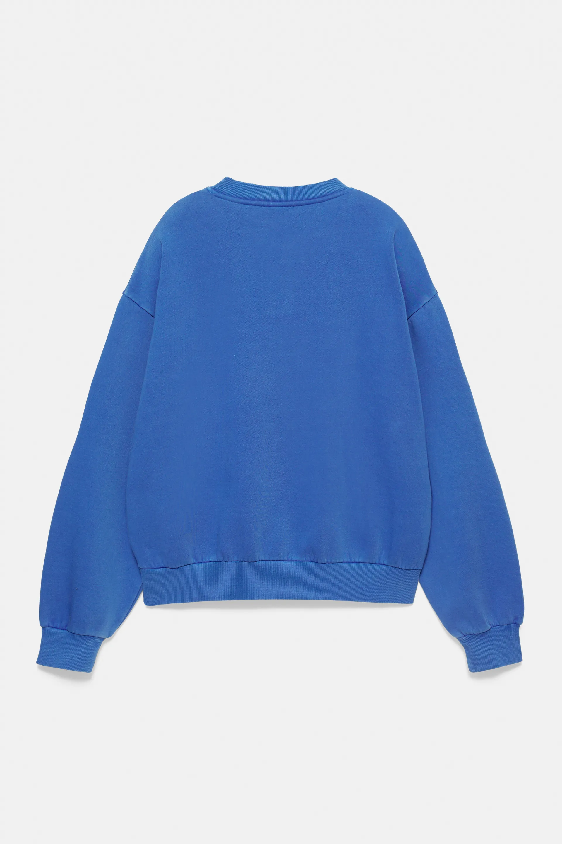 Pull&Bear Henley Button Sweatshirt — Blue