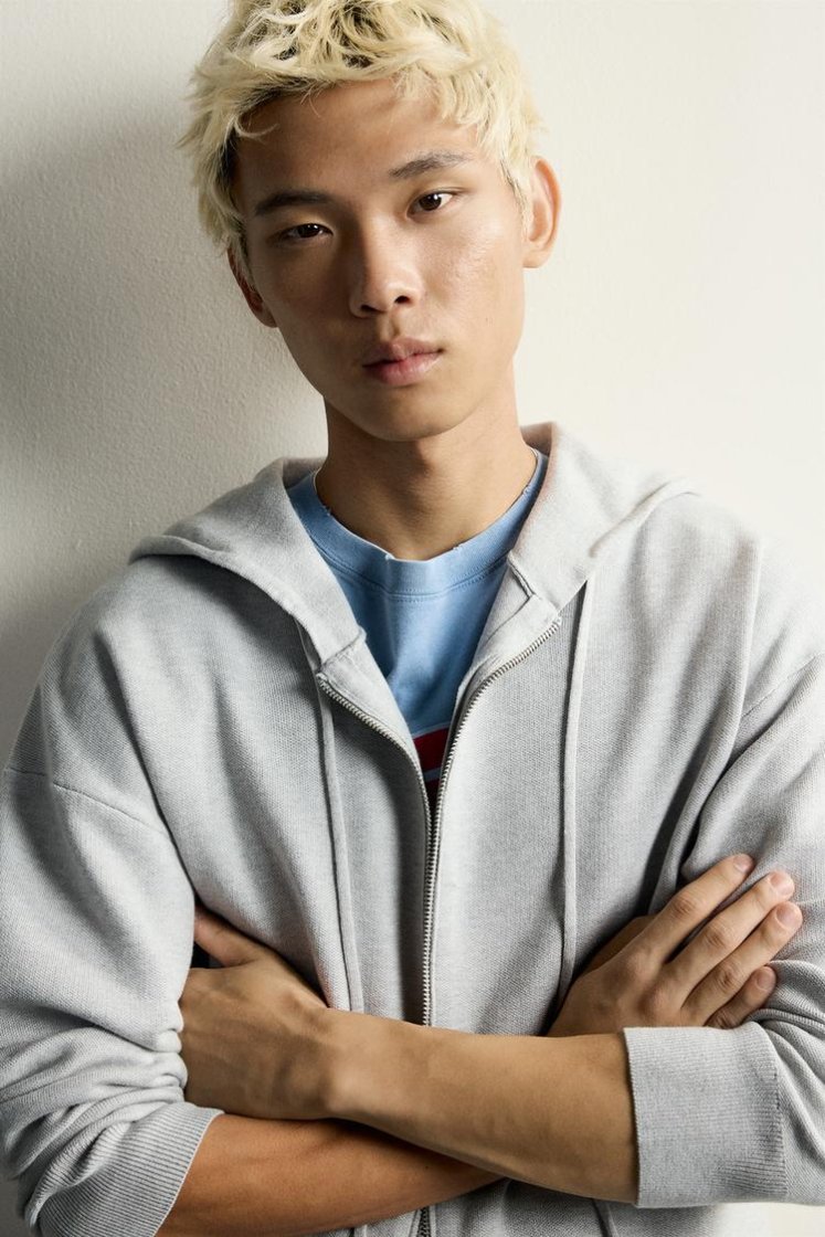 Zara SOFT KNIT HOODIE — Gray marl