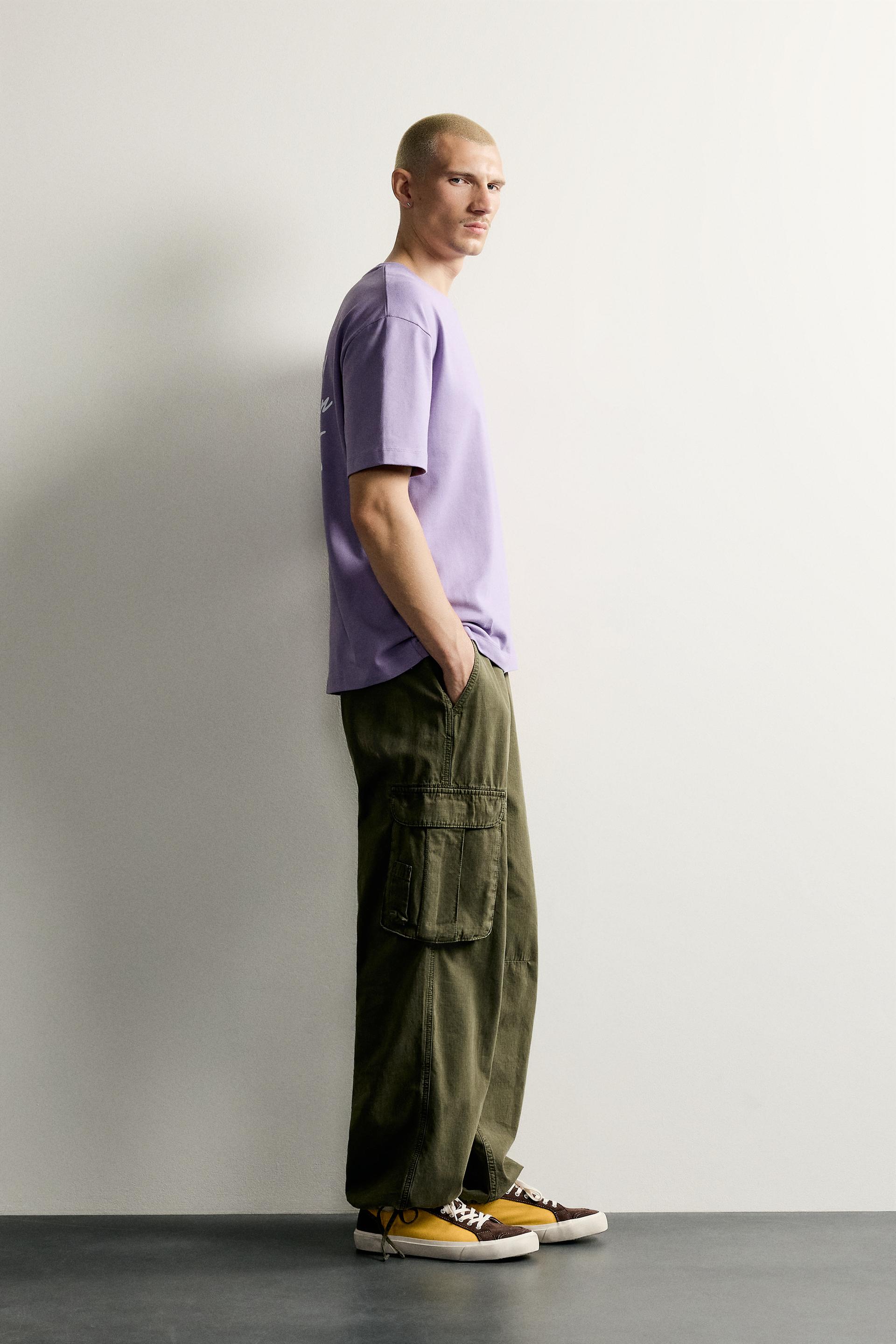 Zara Graphic Print Relaxed Tee — Lilac
