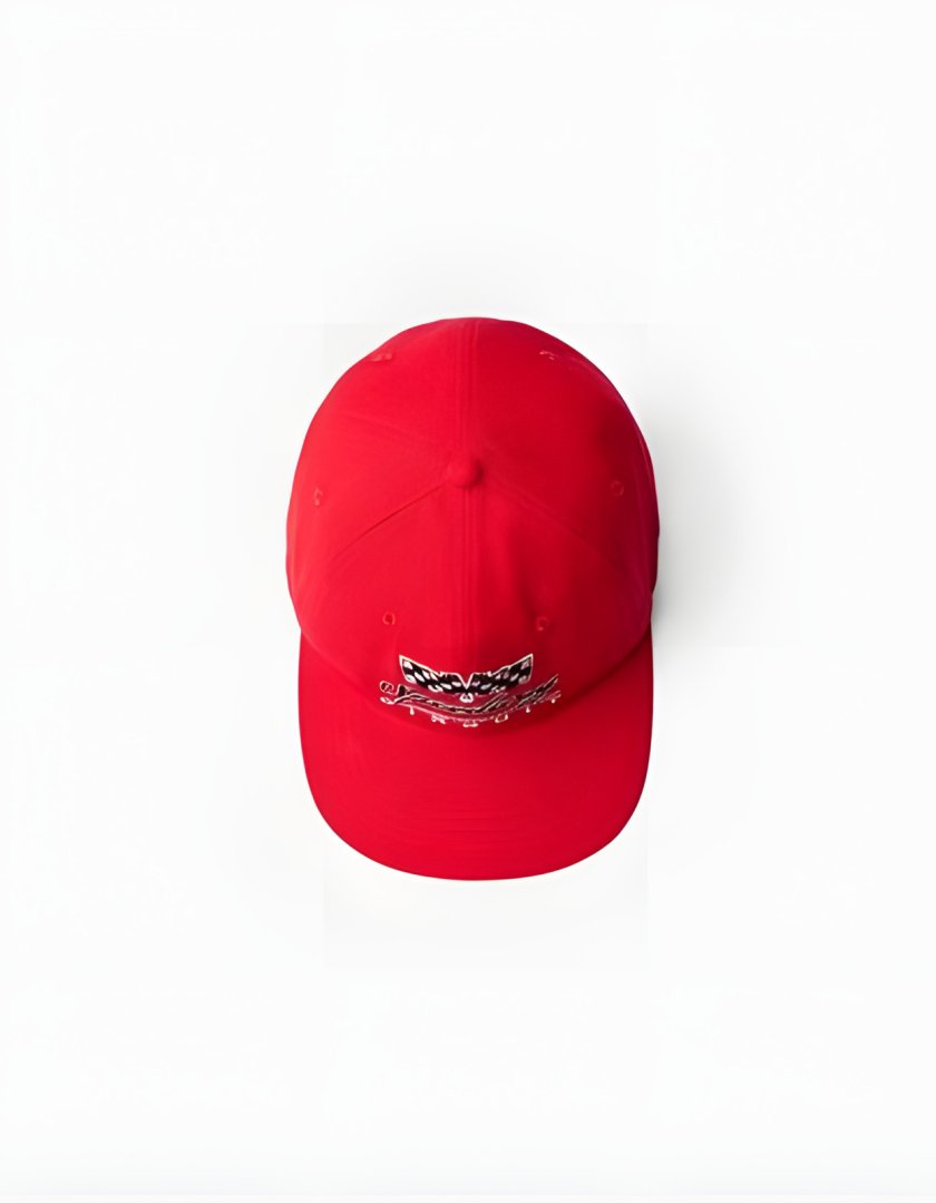 Bershka Speedway Circuit Baseball Cap — Red