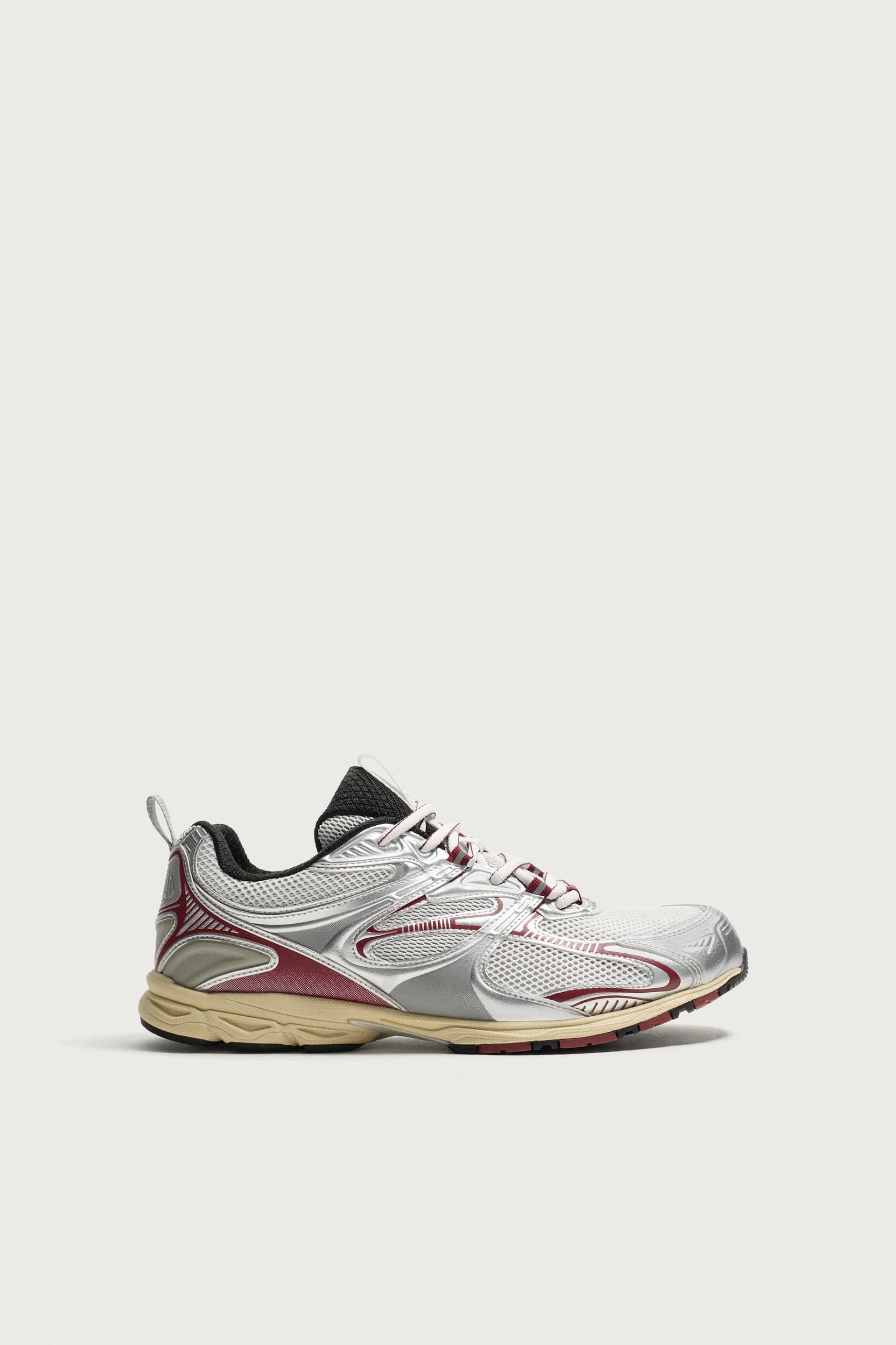 Zara Volumized Runner Sneaker — Silver