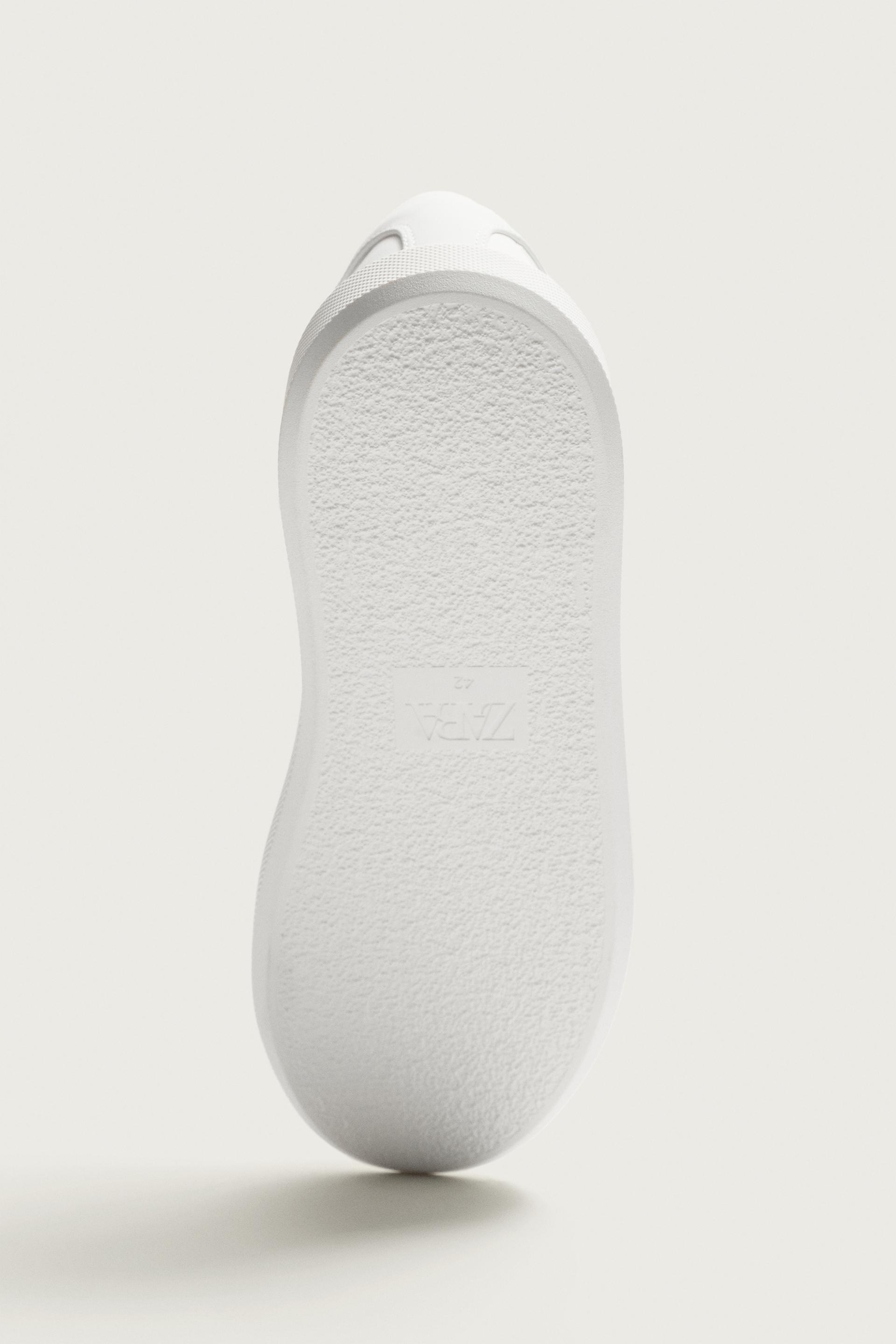 Zara Chunky Lace-Up Sneakers — White