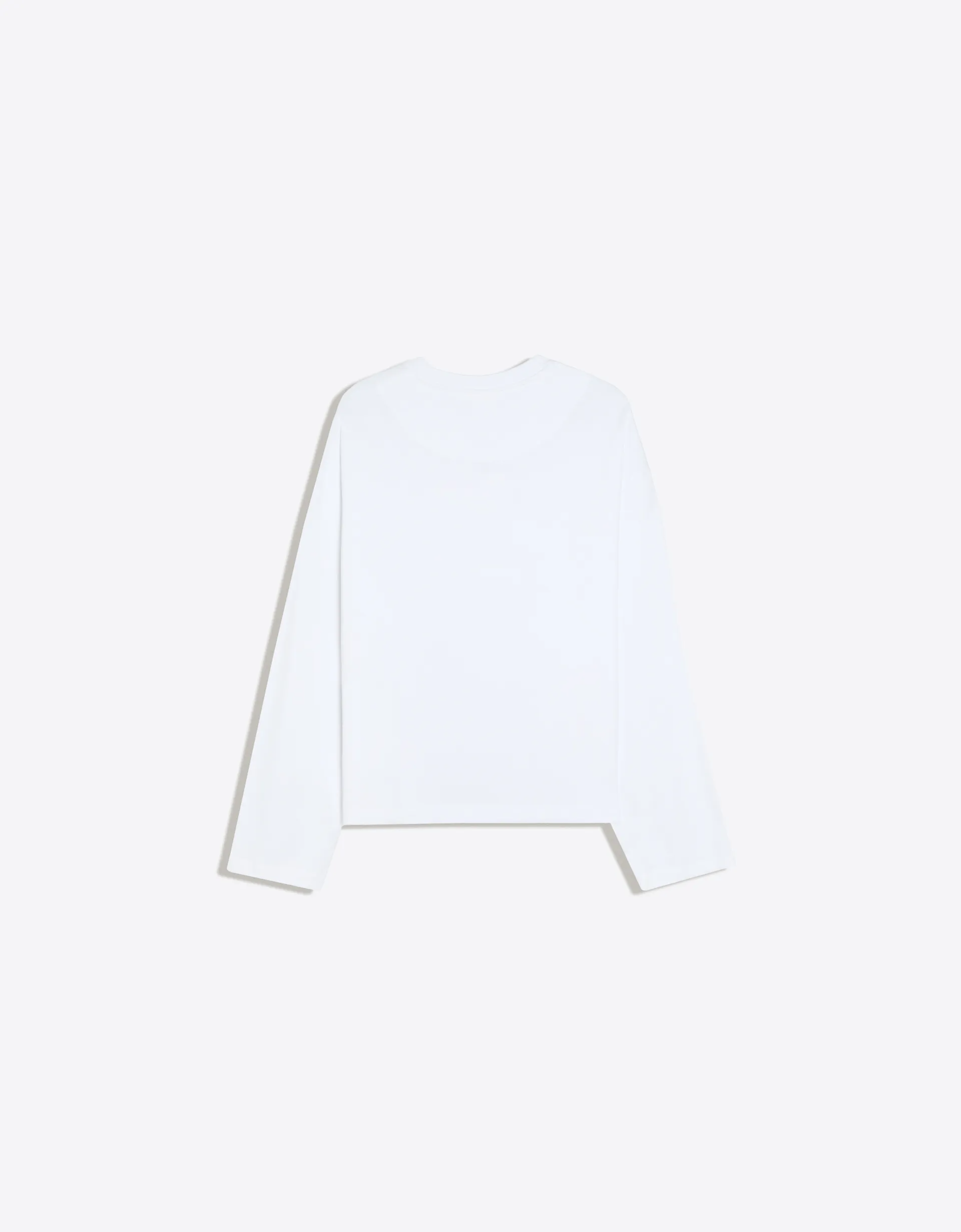 Bershka Boxy Long Sleeve Tee — White