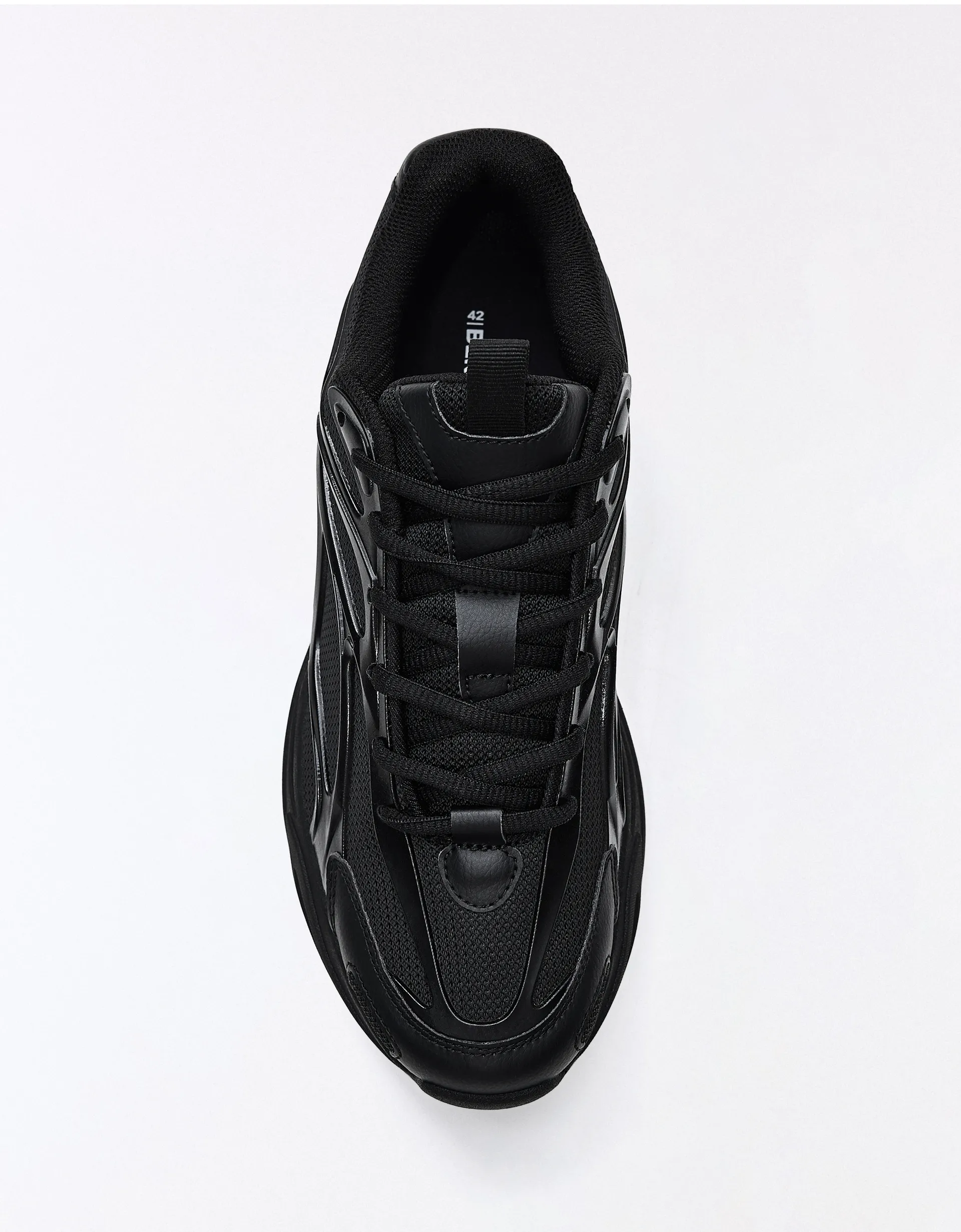 Bershka Starfit Chunky Lace Sneaker — Black