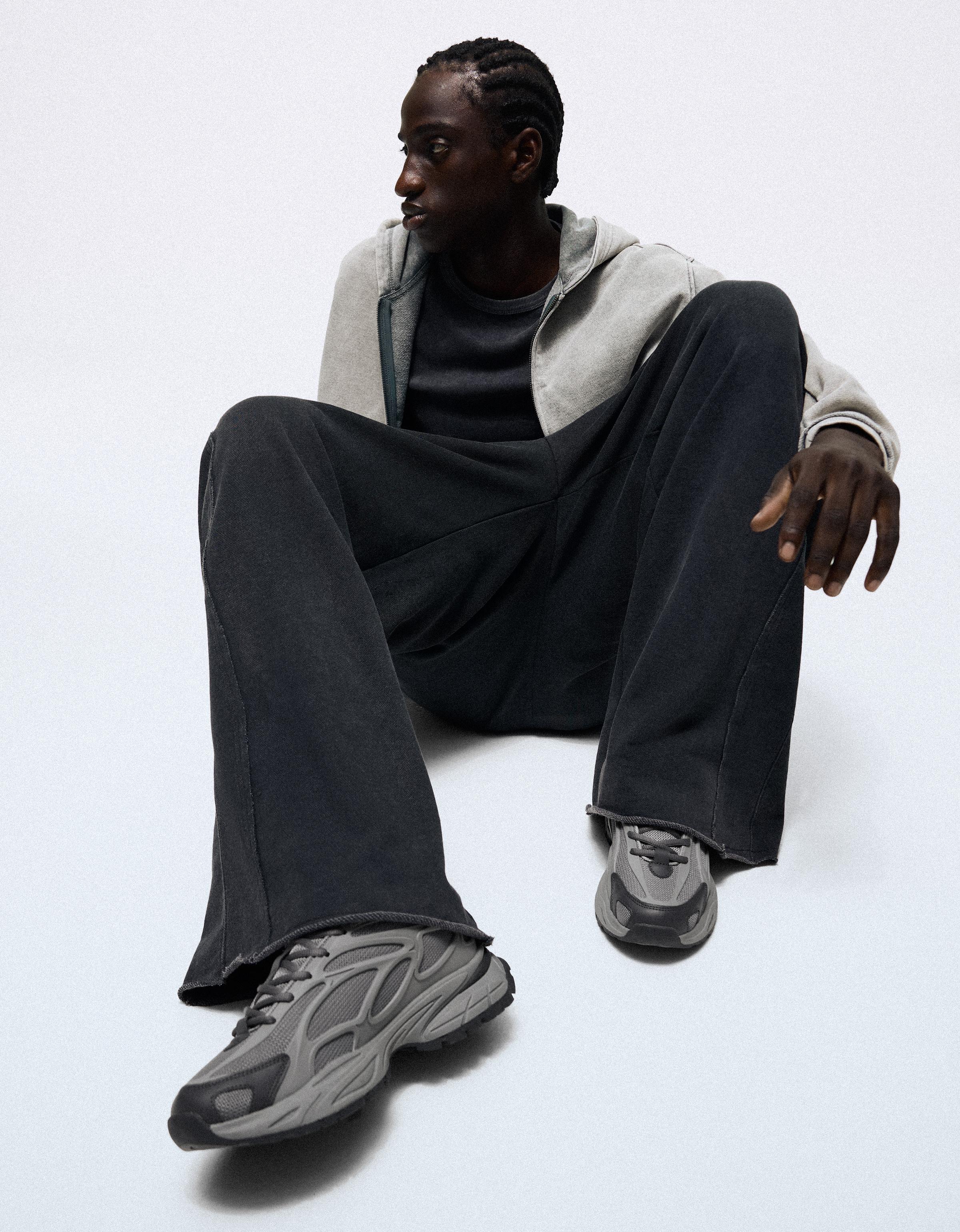 Bershka Starfit Chunky Lace Sneaker — Grey