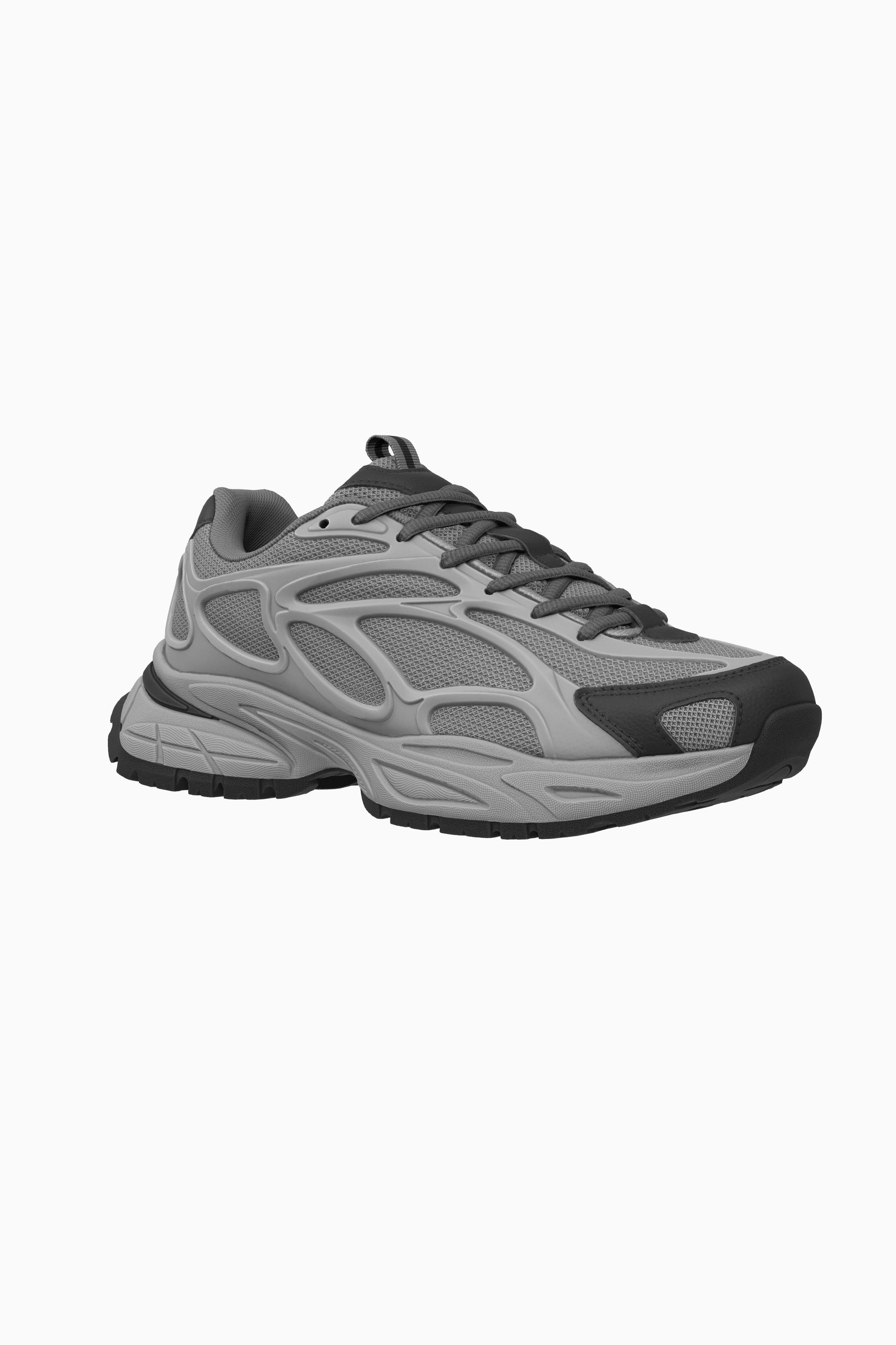 Bershka Starfit Chunky Lace Sneaker — Grey