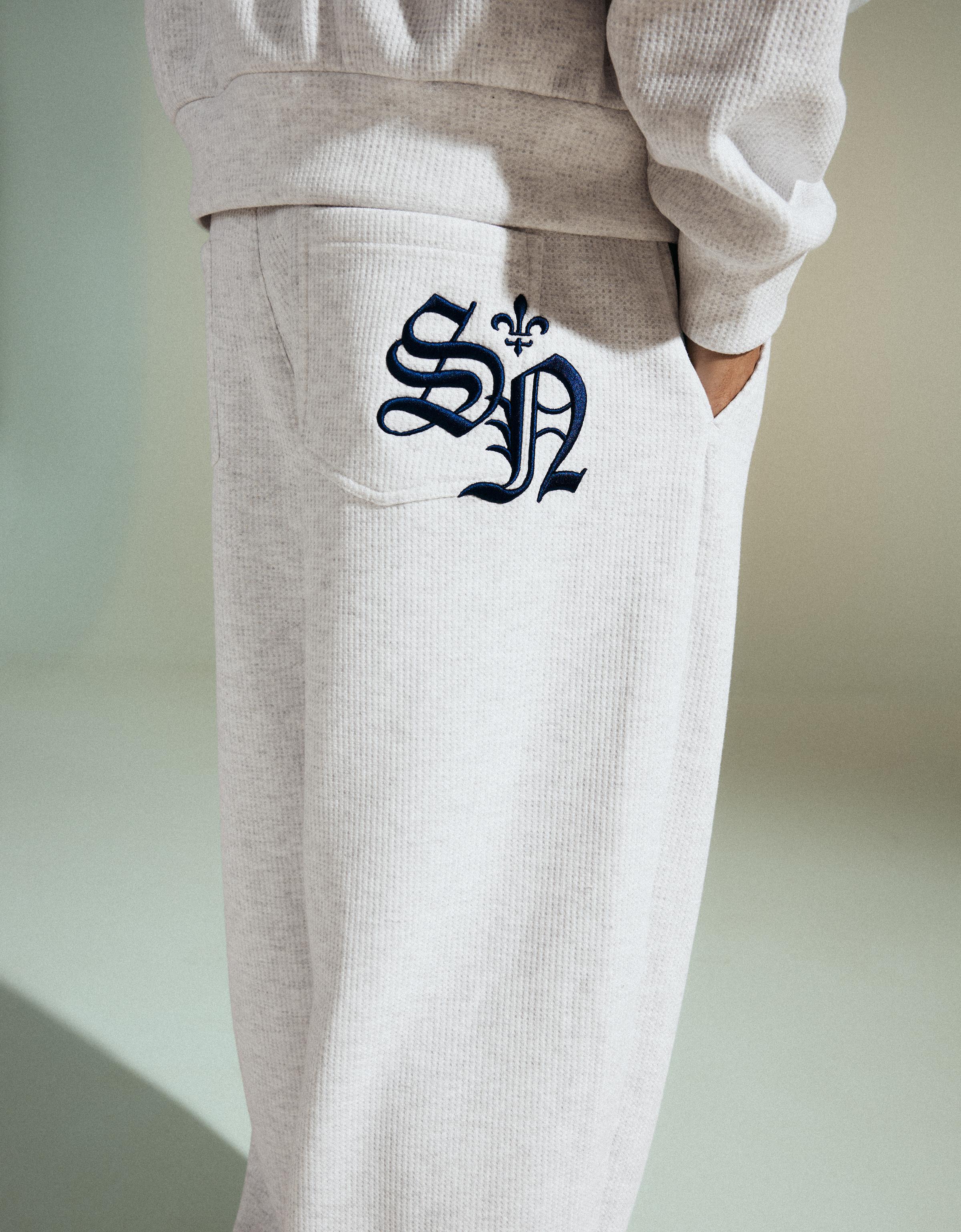 Bershka Waffle Balloon Pants — Gris