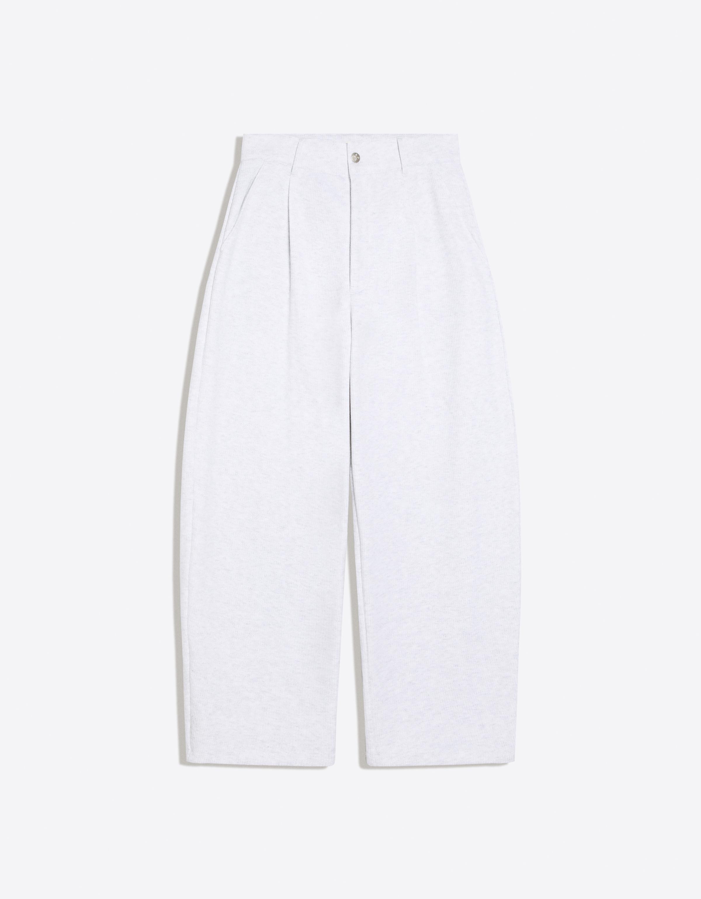 Bershka Waffle Balloon Pants — Gris