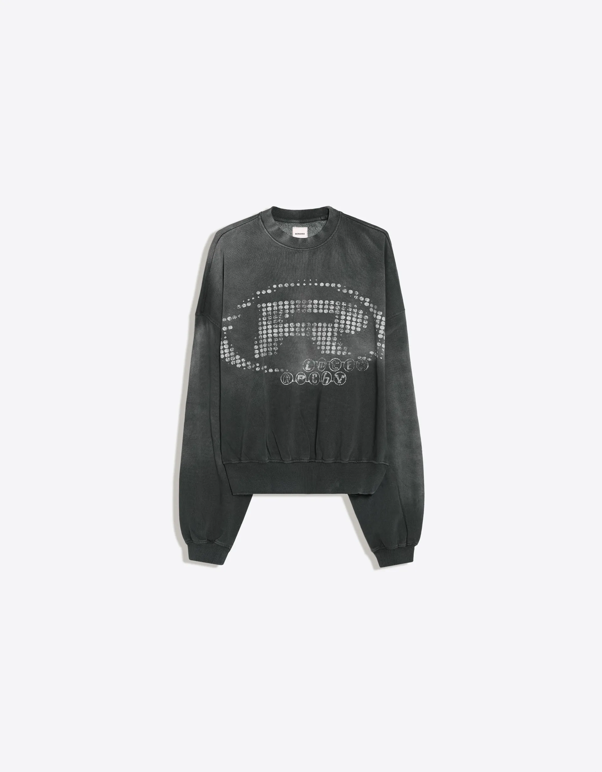 Bershka Faded Wash Crewneck Sweatshirt