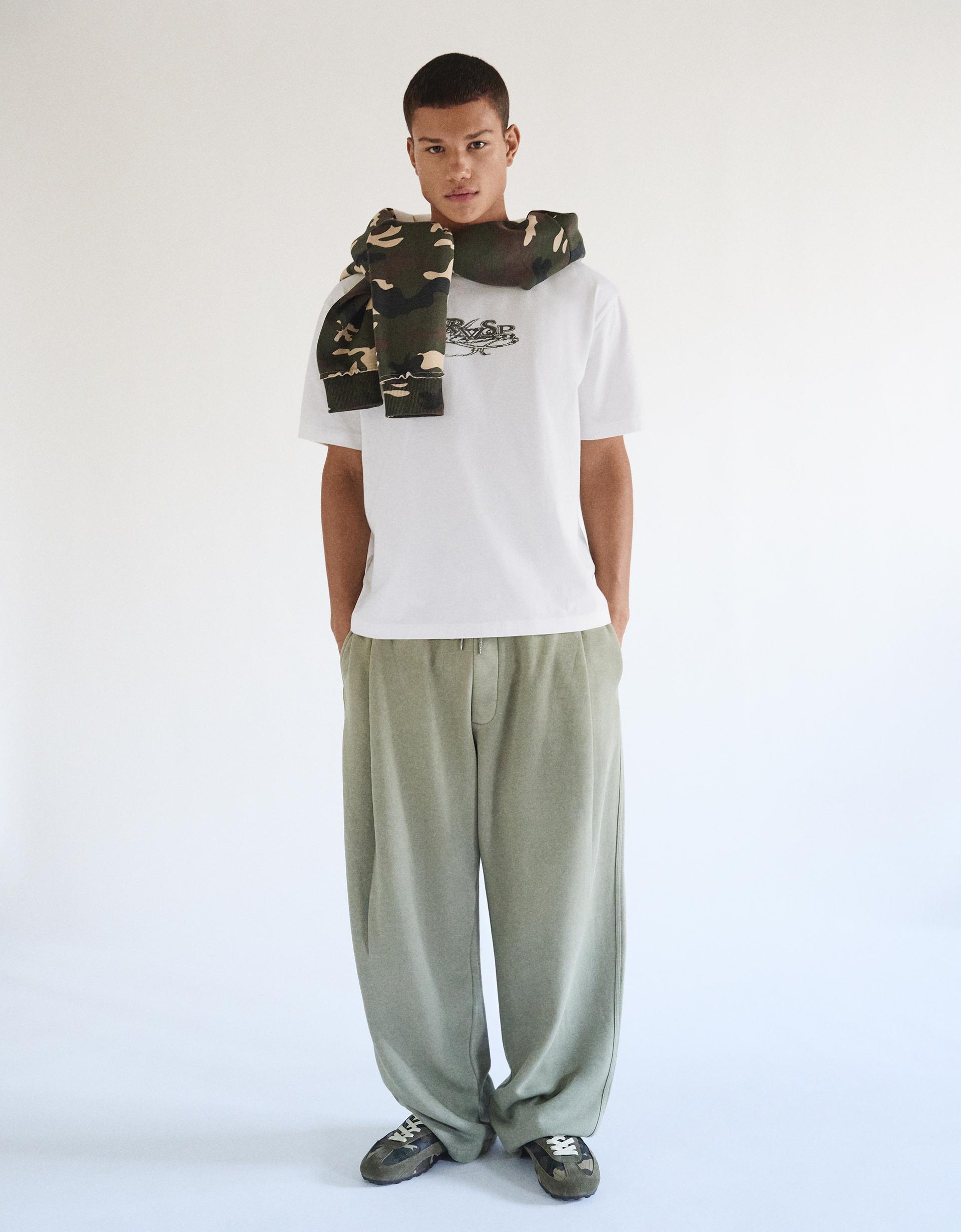 Bershka Boxy Fit Printed Tee