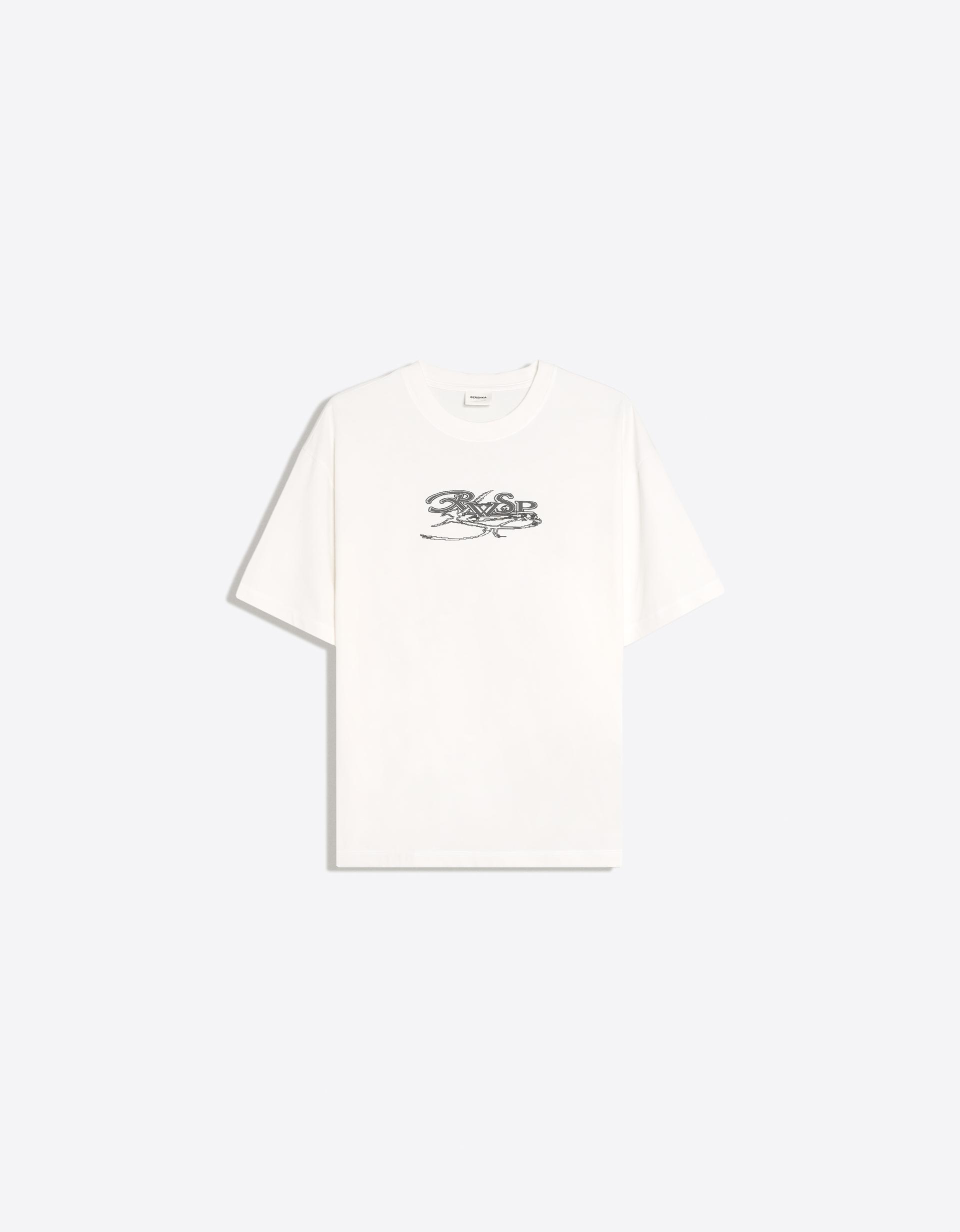 Bershka Boxy Fit Printed Tee