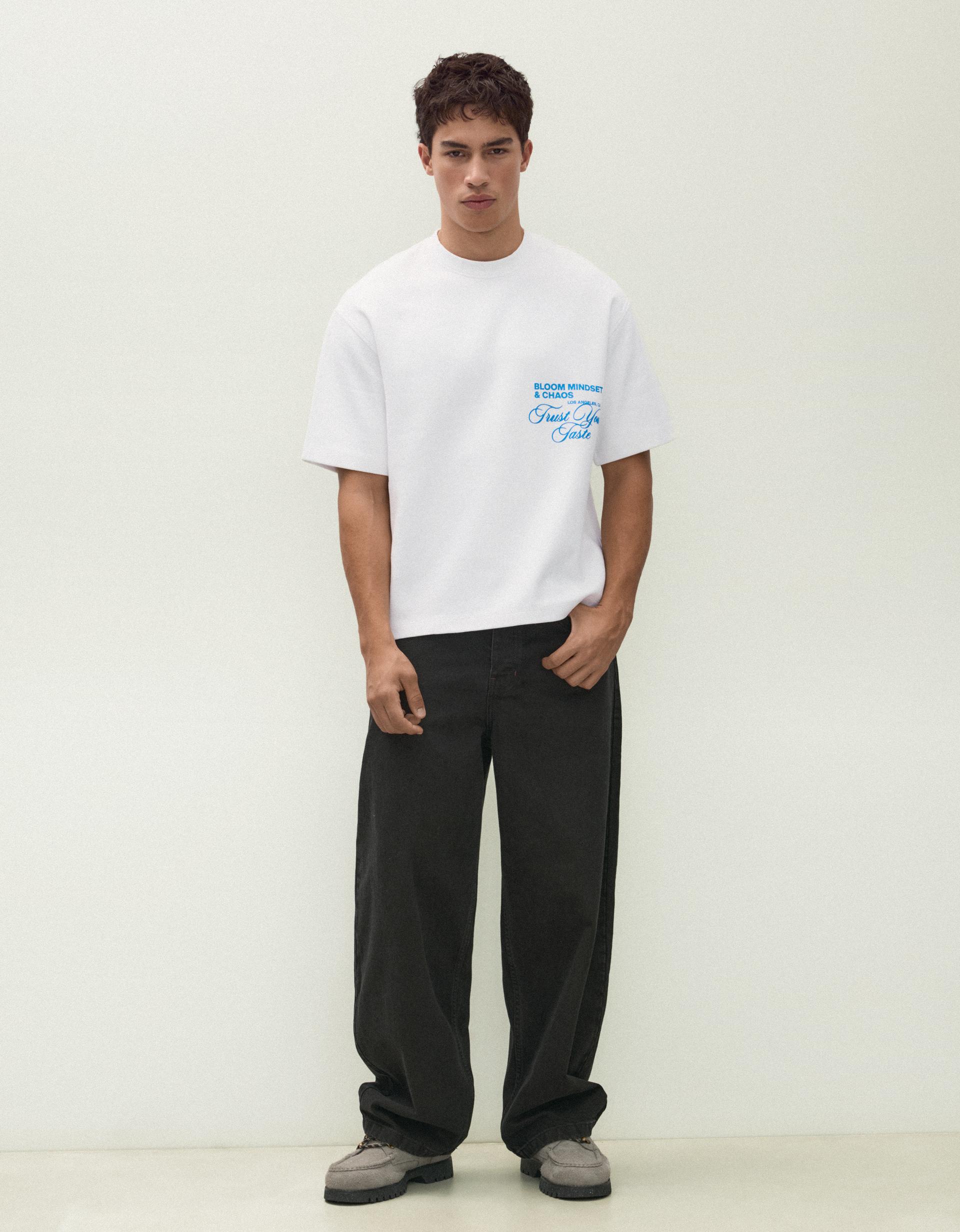 Bershka Printed Short-Sleeve Tee