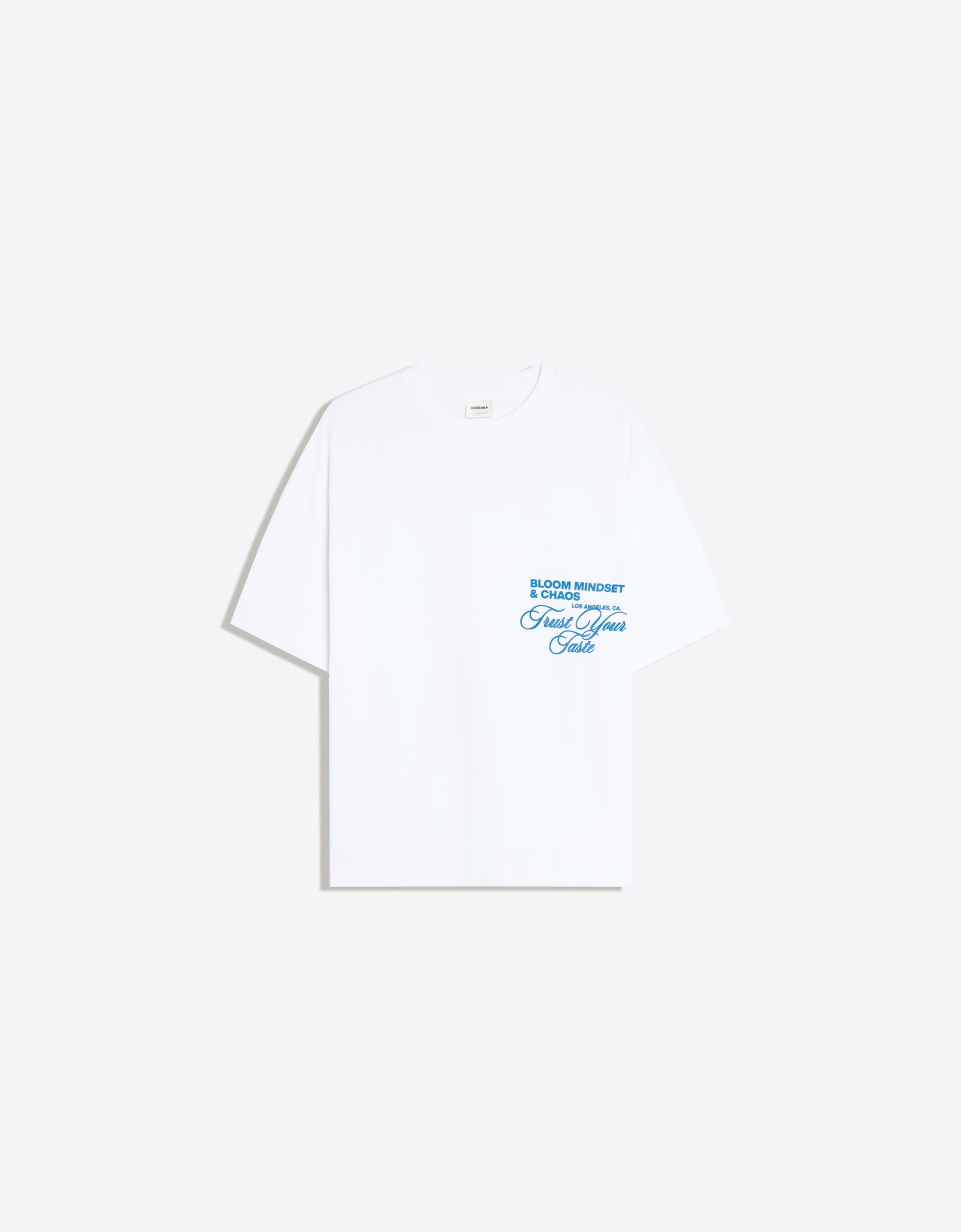 Bershka Printed Short-Sleeve Tee