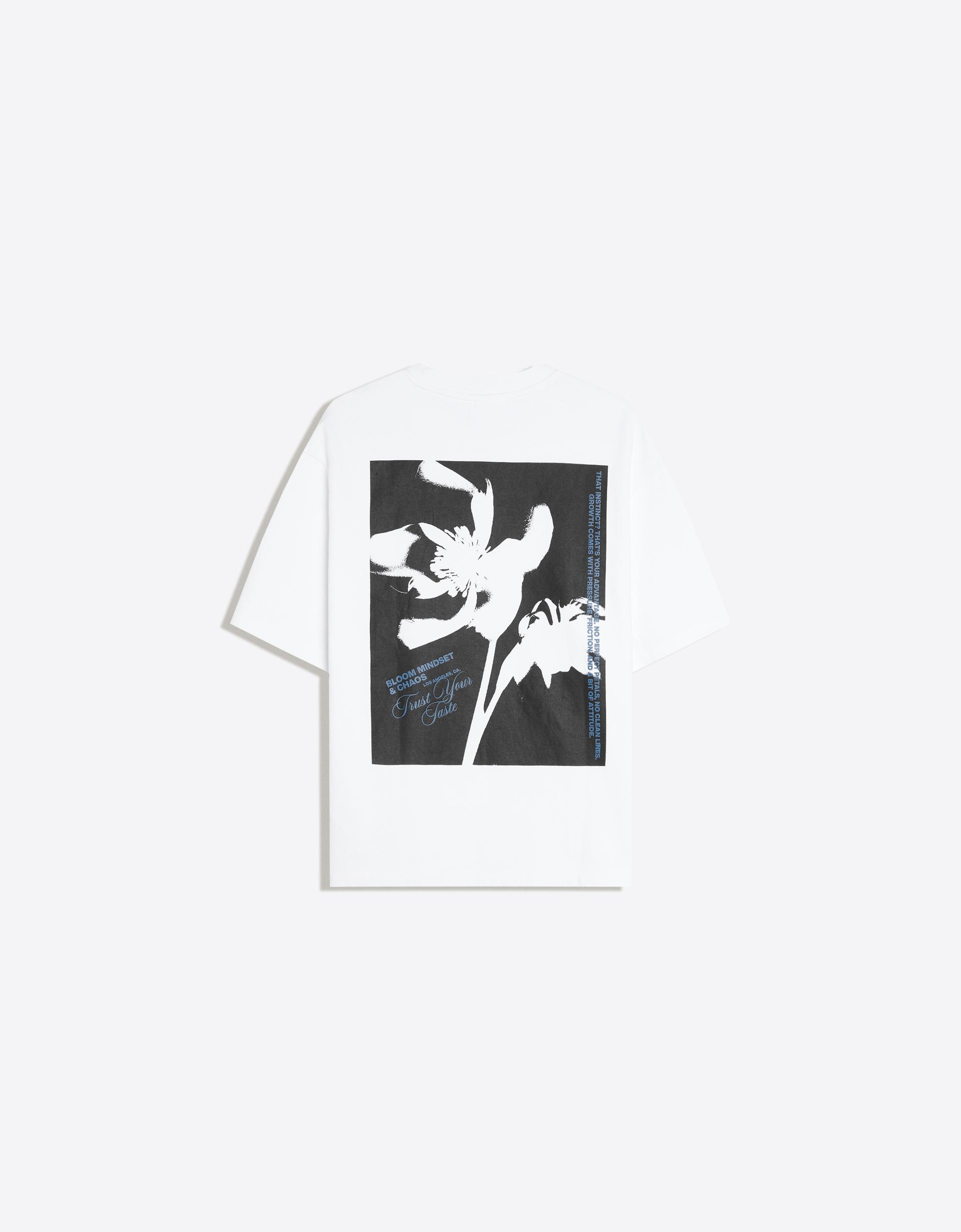 Bershka Printed Short-Sleeve Tee
