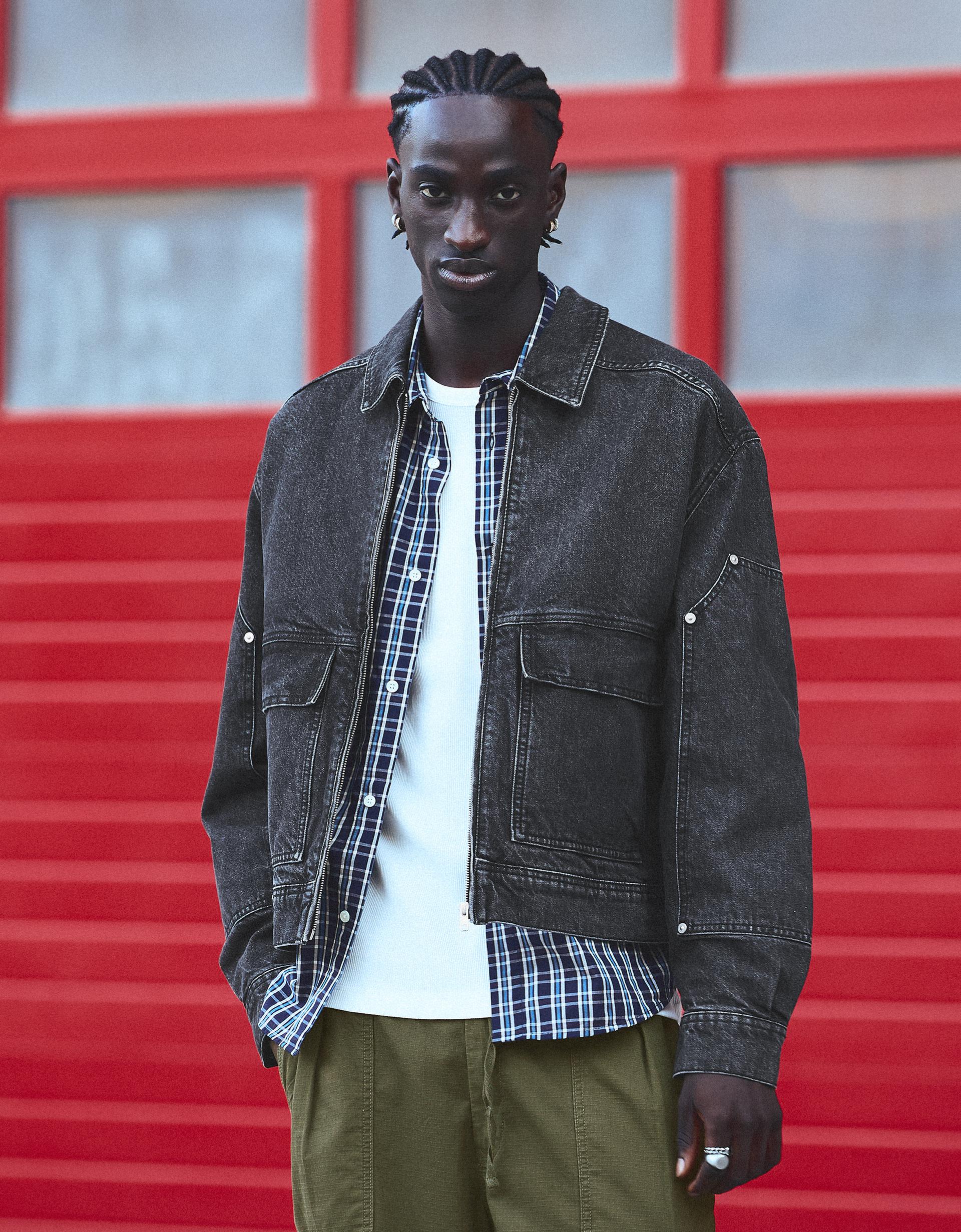 Blouson Bomber en Jean Délavé