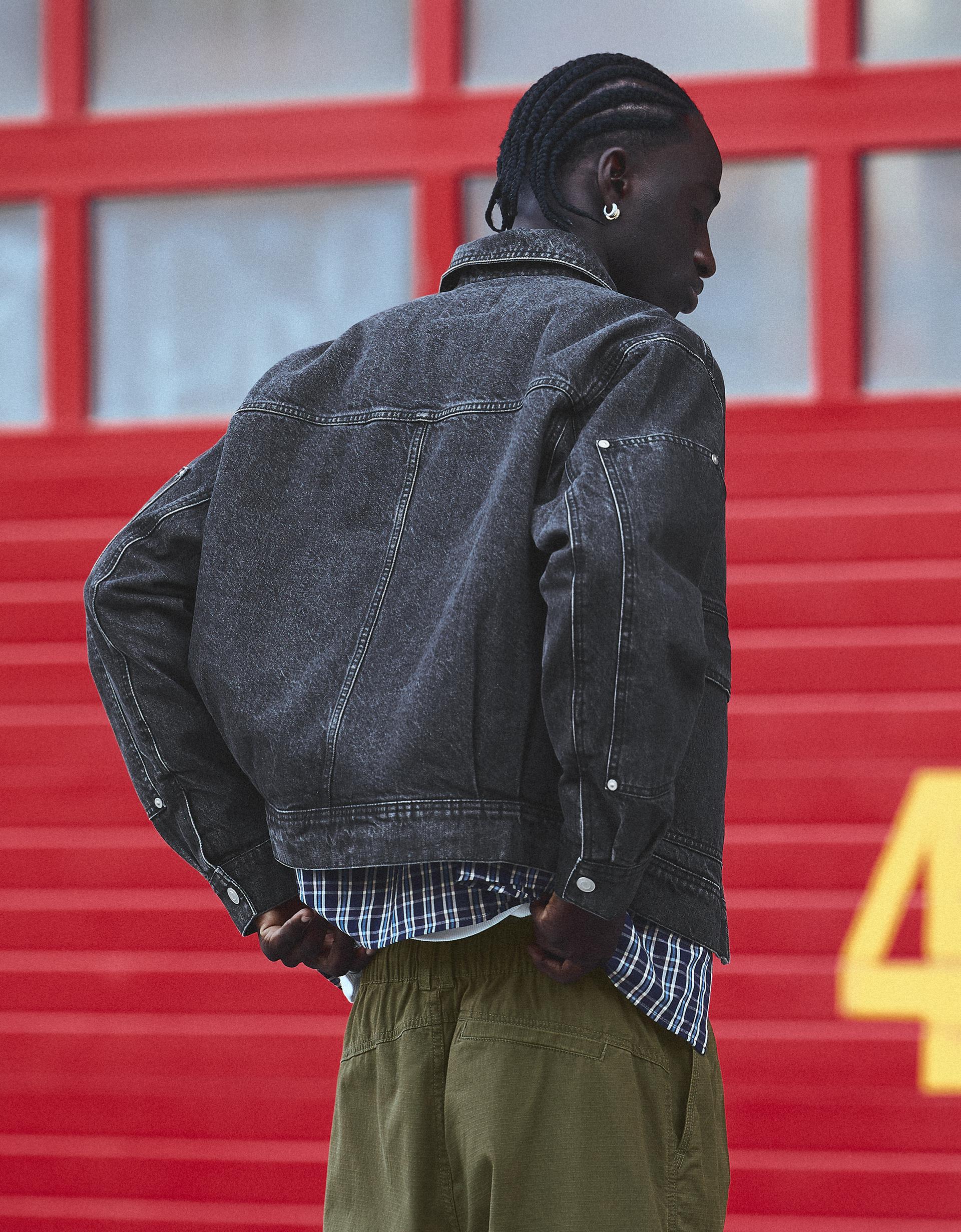 Blouson Bomber en Jean Délavé