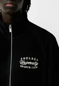 Bershka Quilted Bomber Jacket — royal blue