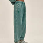 MEN'S ACID WASHED JOGGER PANTS- GREEN - Image 2