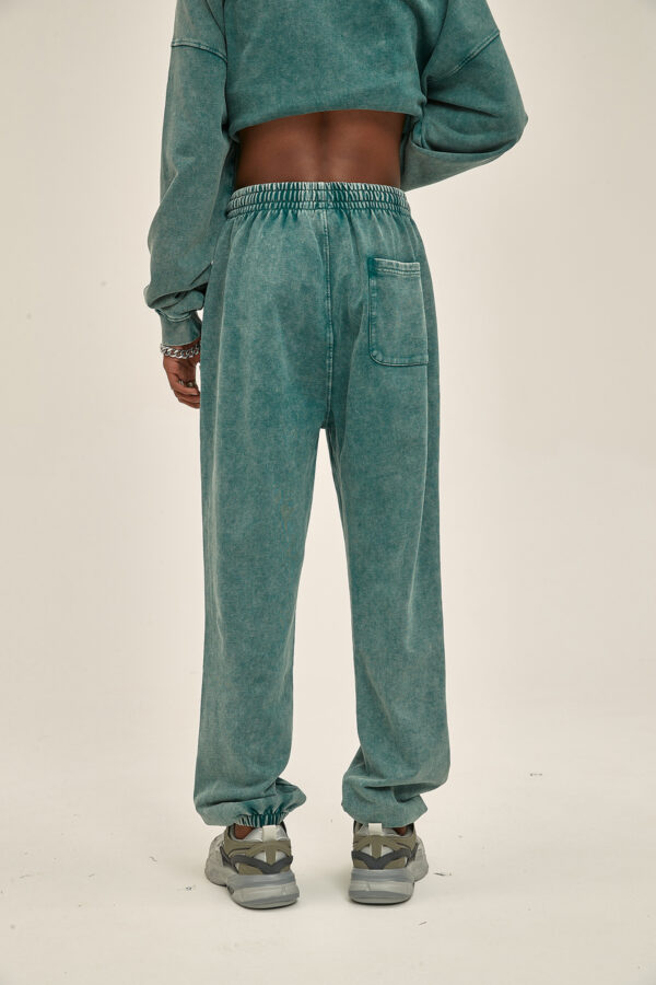 MEN'S ACID WASHED JOGGER PANTS- GREEN