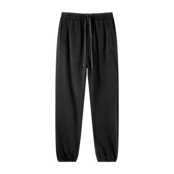 MEN'S ACID WASHED JOGGER PANTS- DARK GREY