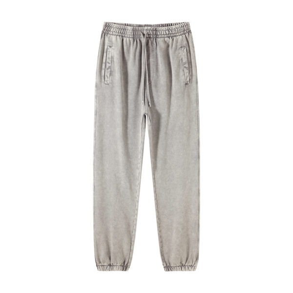 MEN'S ACID WASHED JOGGER PANTS- GREY LIGHT