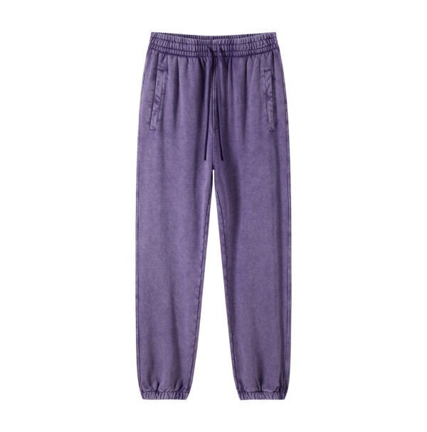 MEN'S ACID WASHED JOGGER PANTS- PURPLE