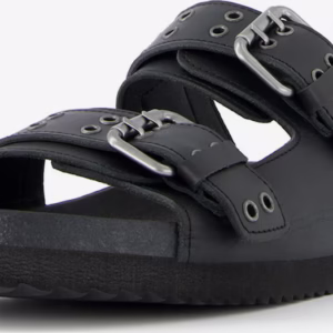 Double Buckle Slides – Black