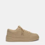 PB Monochrome Faux Leather Lace-Up Sneakers - Image 3