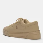 PB Monochrome Faux Leather Lace-Up Sneakers - Image 6