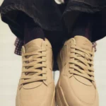 PB Monochrome Faux Leather Lace-Up Sneakers - Image 2