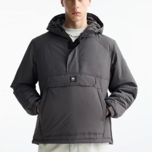 Pull&Bear Anorak – Gray Hood