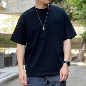 T-SHIRT BASIC WITH POCKET - BLACK