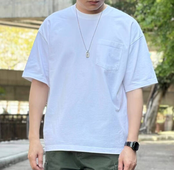 T-SHIRT BASIC WITH POCKET - WHITE COLOR
