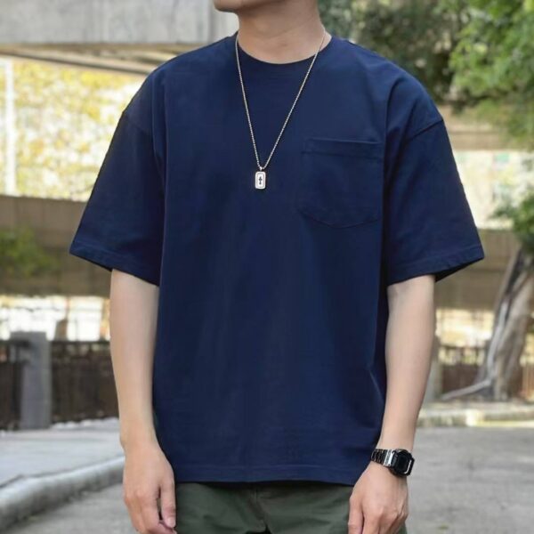 T-SHIRT BASIC WITH POCKET - BLUE ROYAL