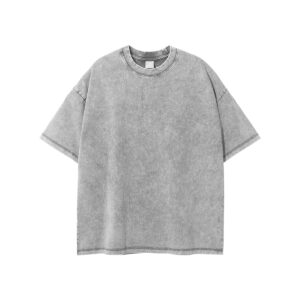 T-SHIRT WAXED OVERSIZE - GREY LIGHT