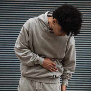 Pullshka Washed Hoodie - Light Gray