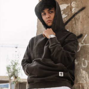 Pullshka Washed Hoodie - Dark Gray